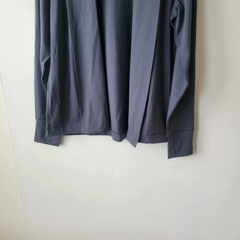 Pact women's Organic Luxe Essential Swing Cardigan size M Navy long sleeve - Picture 4 of 8